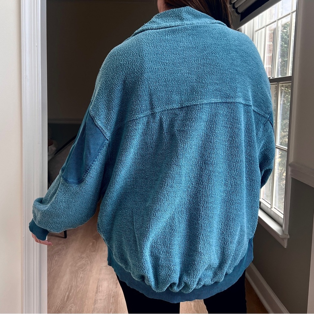 Urban Outfitters Out from Under Deanna Cocoon Coatigan XS/S Teal Blue - Picture 6 of 6